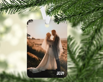 Custom Christmas Ornament, RECTANGLE Photo Christmas Ornament, personalized ornament, two sided ornament, aluminum ornament, Christmas decor