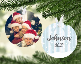 Custom Photo Ornament, Personalized Ornament, CHOOSE background, keepsake ornament, Christmas keepsake, aluminum, wood or porcelain