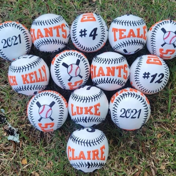Bola de beisebol personalizada, bola de beisebol bordada, presente para fãs de beisebol, presente para treinador, presente de formatura, presente para padrinhos, presentes para ele, presente para chá de bebê