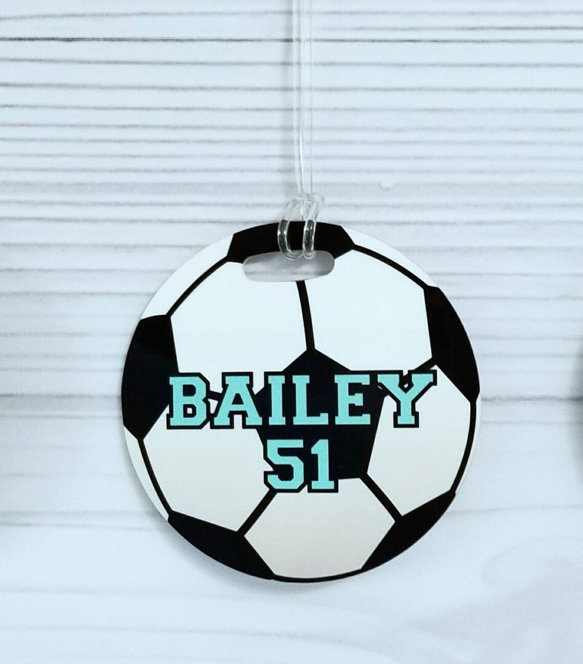 SOCCER Bag Tag Soccer Luggage Wrap. Soccer Gift Personalized Etsy