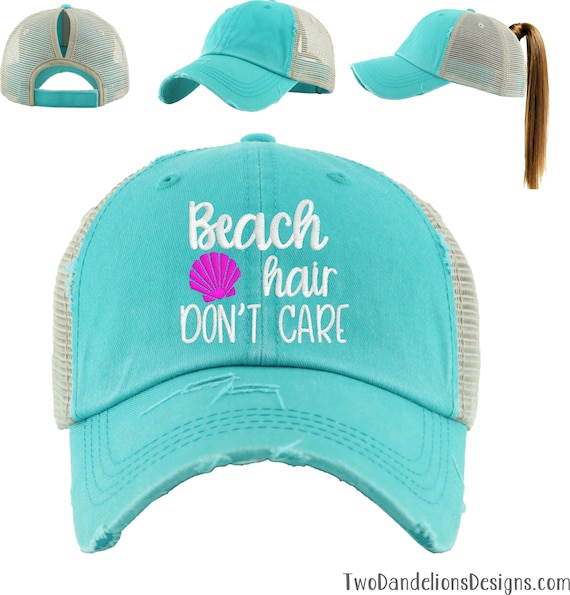 Beach Hair Don't Care Ponytail Hat 