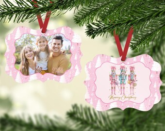 Custom Photo Ornament, Nutcracker Ornament, Personalized Ornament, keepsake ornament, Christmas keepsake, aluminum, wood or porcelain