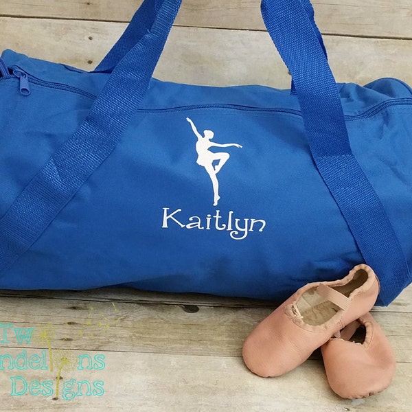 Personalized BALLET Duffel/Gym Bag. Dance gift, Dance bag, ballet bag, dance team, duffel bag, Custom dance bag, dance shoe bag