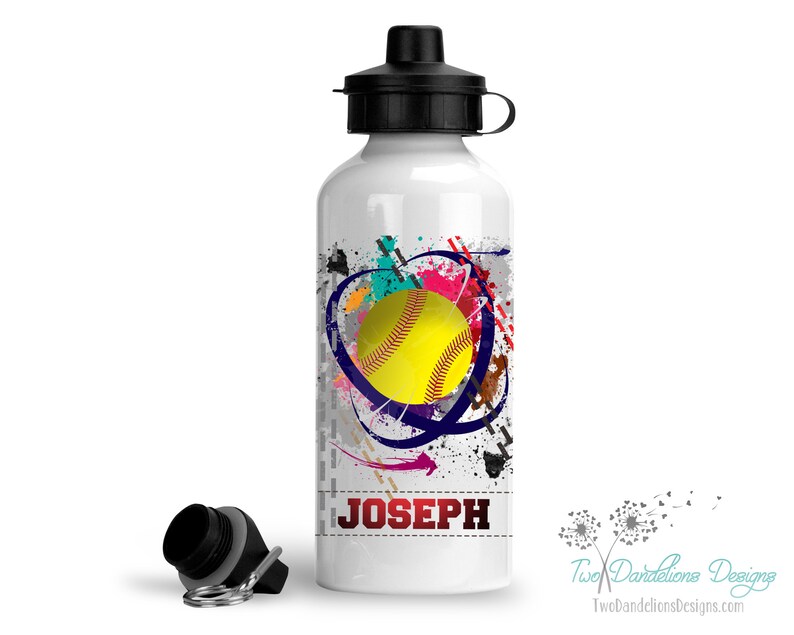 personalized water bottle coach gift softball gift Softball water bottle Aluminum bottle team gift