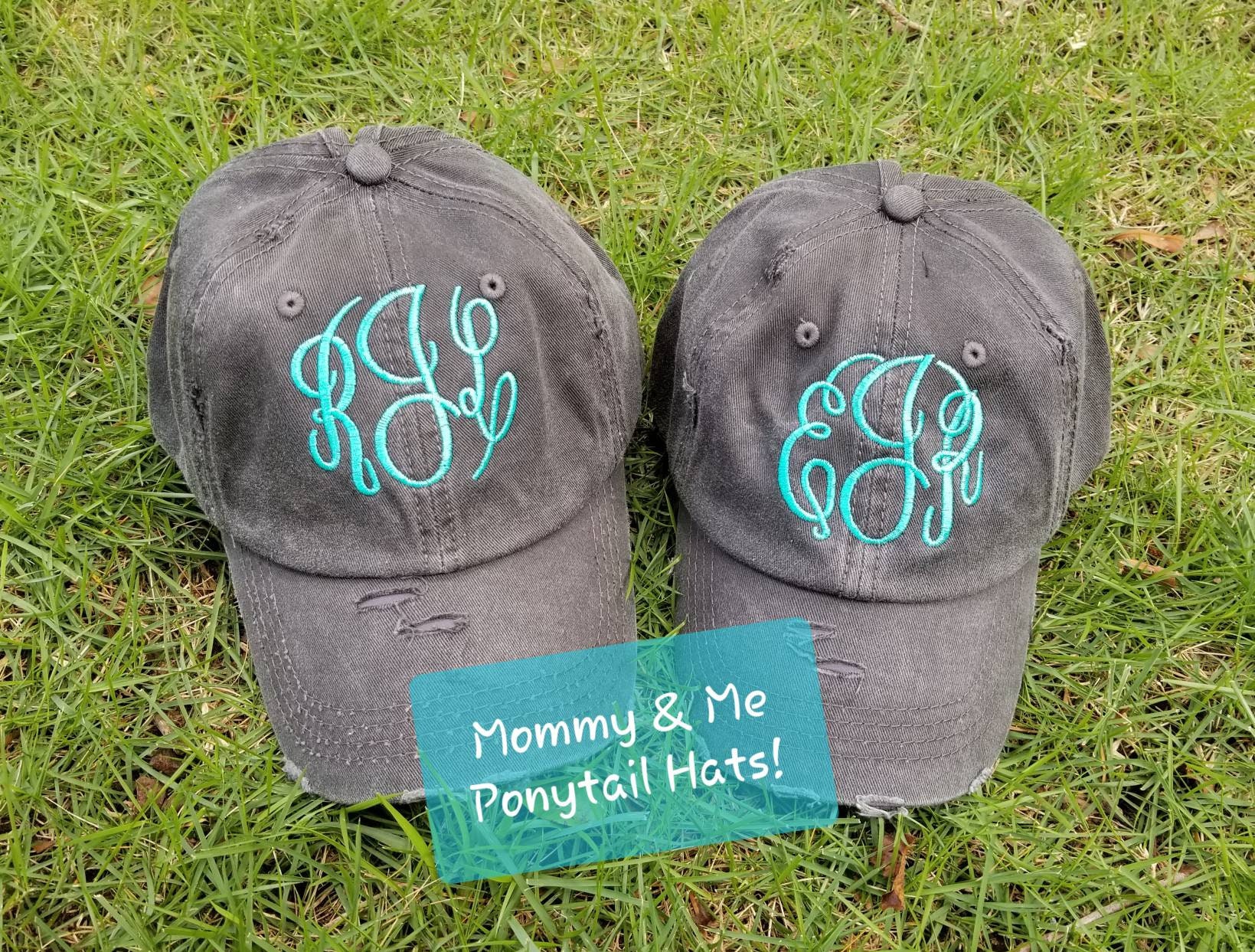 Mommy and Me Ponytail Hats Custom Hat 