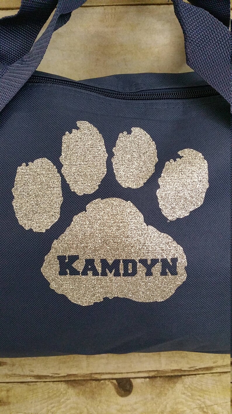 Personalized PAWPRINT/ MASCOT Duffel/gym Bag. Cheer Gift Etsy