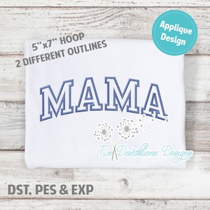 MAMA Applique Embroidery Design 5 x 7, machine embroidery, mama design, mama embroidery design