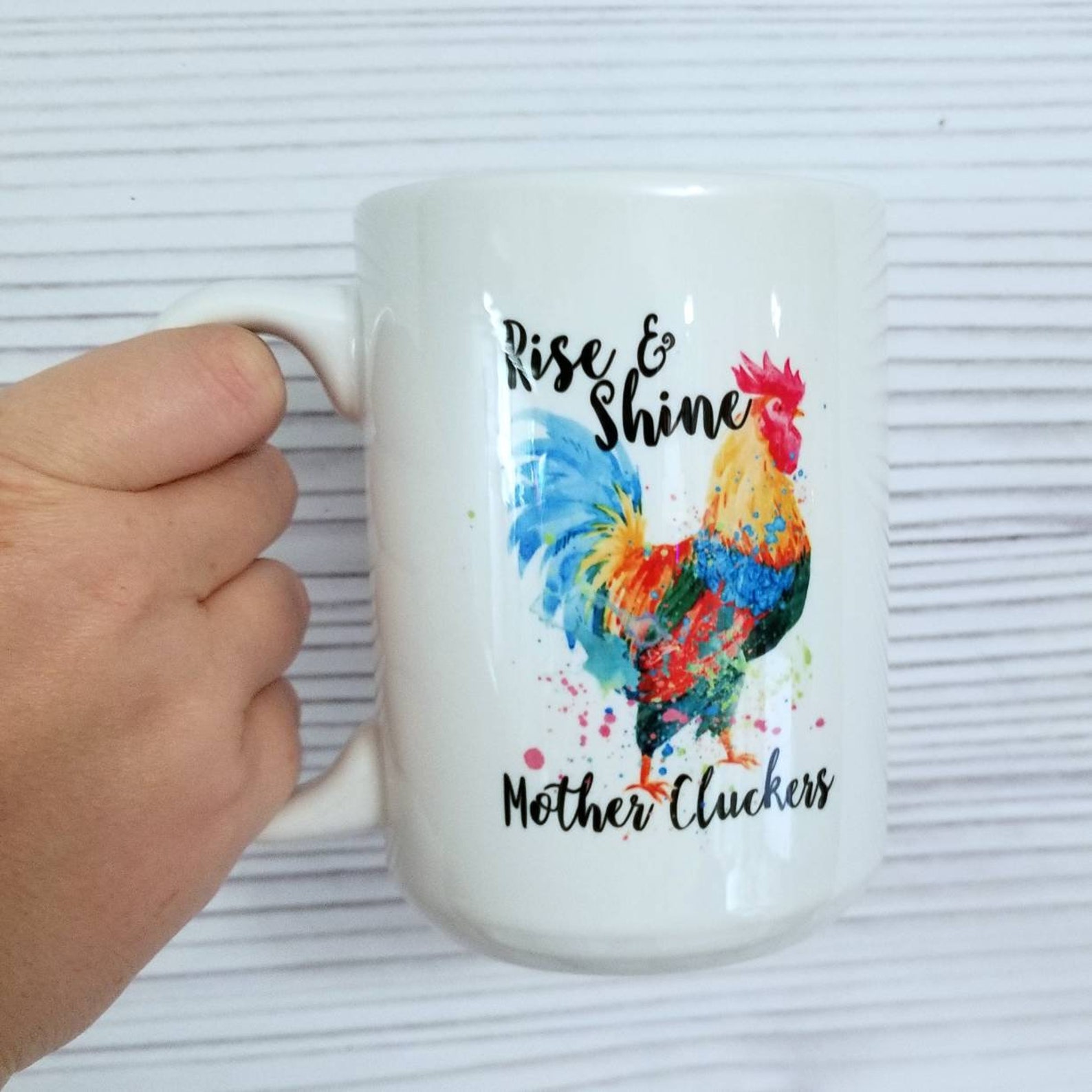 Rooster mug. Personalized mug. Custom coffee mug gifts for Etsy