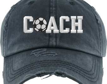 Soccer Coach ponytail hat, embroidered ponytail hat, ponytail hat, soccer hat, soccer gift, messy bun, gifts for her