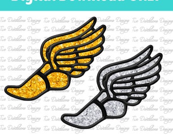 Track faux glitter applique design, track clipart, track png, DIGITAL DOWNLOAD