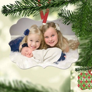 Benelux Foto Kerstornament, 2 zijdig ornament, Gepersonaliseerd ornament, op maat gemaakt ornament, kerstherinnering, fotoornament, cadeau voor haar