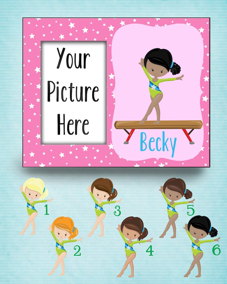 Personalized Gymnastics picture frame. Gymnastics picture | Etsy