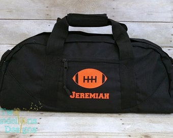 Personalized FOOTBALL LARGE Duffel Bag. Personalized football bag, sports bag, football gift