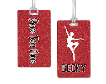 Personalized Dance Bag Tag, Custom Team Luggage Tag