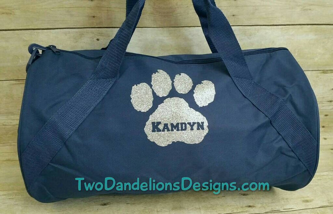 Personalized PAWPRINT/ MASCOT Duffel/gym Bag. Cheer Gift Etsy