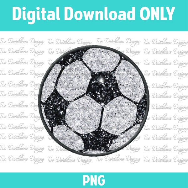 Soccer faux glitter applique design, soccer clipart, soccer png, DIGITAL DOWNLOAD