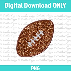 Football faux glitter applique design, football clipart, football png, DIGITAL DOWNLOAD