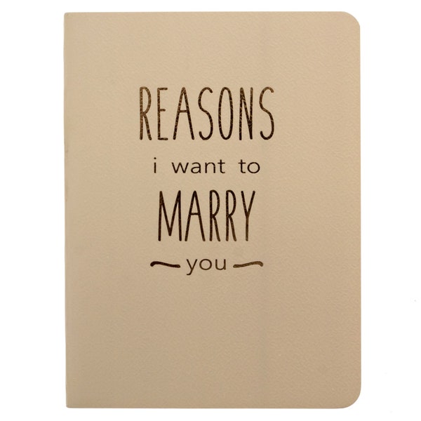 Reasons To Marry You Book, Wedding Journal, Wedding Notebook, Wedding Diary, Wedding Vow Book, Wedding Notes, Engagement Journal