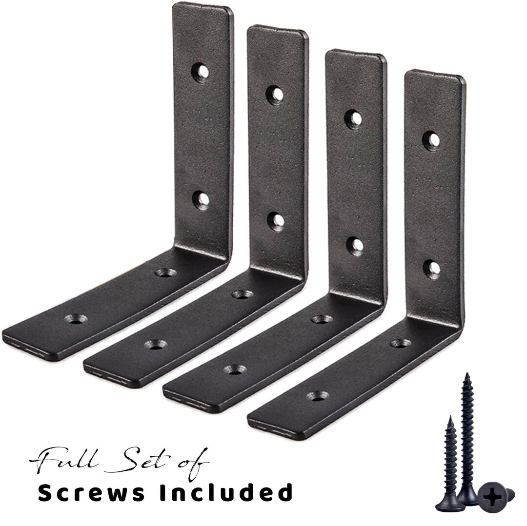 Rustic Industrial DIY Farmhouse Shelf Brackets 6 X 6 X 1.5 X 5mm Steel