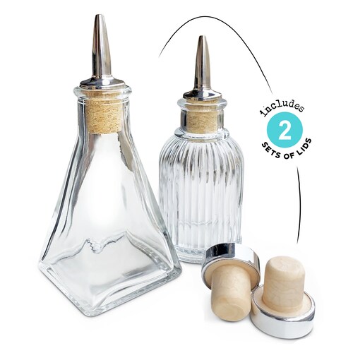 Bitters Bottles Set of 2 90ml Glass Cocktail Syrups Etsy