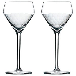 Coupe Glass Handblown Teardrop Nick and Nora Cocktail Glass - 6-ounce, Set of 2 Martini Glasses for Up Cocktails