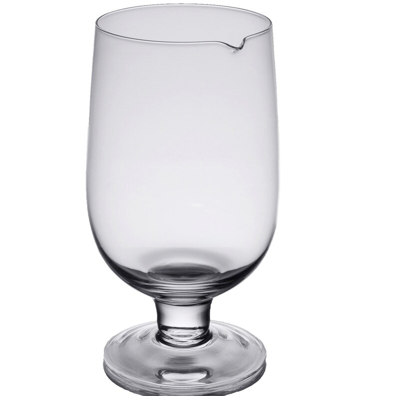 XL Extra Large 30-ounces 800ml Cocktail Mixing Glass Handblown Stemmed Plain Design Professional Bar Tools for Craft Cocktails