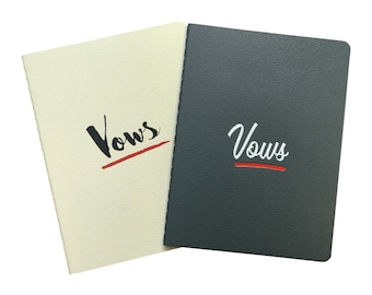 His & Hers Wedding Vow Book Notebooks - Letterpress Keepsake for Wedding Vows - Great Engagement or Wedding Gift!