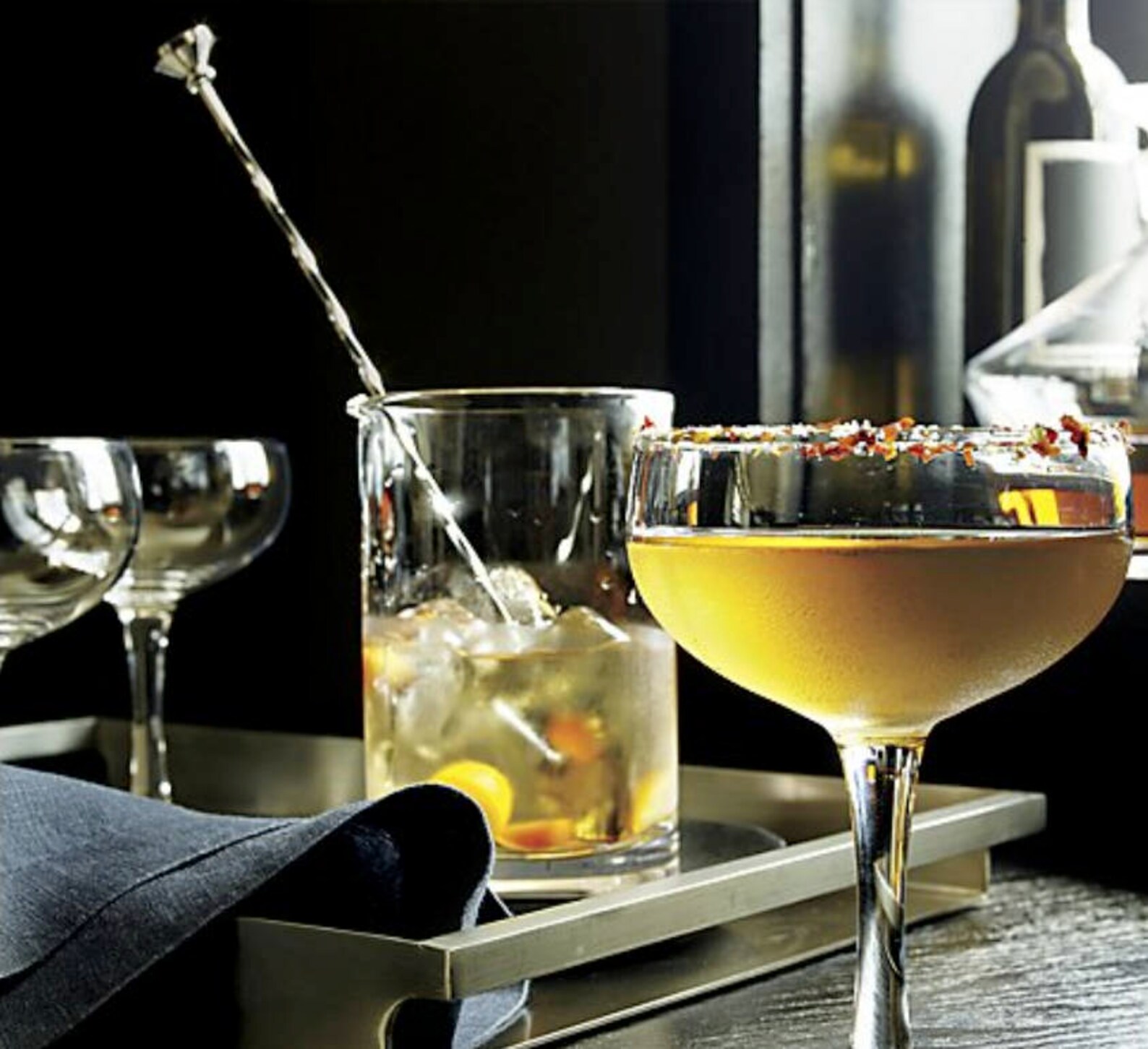 Cocktail Mixing Glass Crystal Glass Handblown Plain and Etsy