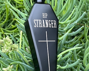 Custom Coffin Flask Personalized Hip Flask with Laser Engraving - Gothic Flask for Unique Libations and Stylish Sips - 3.5 oz capacity