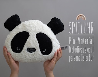Spieluhr Panda Bio-Plüsch & Leinen / Melodieauswahl