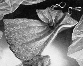 Vintage Knitting Pattern to make Beautiful 1940s Lacy Undies in 2 ply - Digital Download - Vest and Panties - Historical Renactment