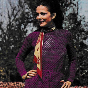 2 Piece Crochet Trouser Suit / Sweater & Trousers - Crochet Pattern PDF - 1970s Retro - Size 34" to 38" - RARE Crocheted 70s Fashion