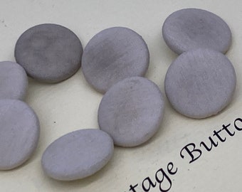 6 x Pale Grey Gray Fabric Buttons 1960s - Shank Metal Back - Vintage 22mm - Ideal for 60s coats, jackets, dress, etc