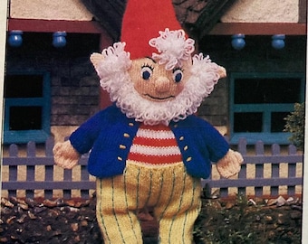 Noddy Knits - Enid Blyton Jumper Sweater Toy Knitting Patterns - PDF Digital Download - Big Ears PC Plod Large Toys English Toyland Pattern
