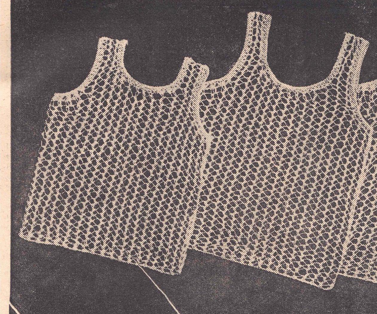 String Vest Pattern Vintage Mens String Vest Boys Woman Ladys 1958 Knitting Pattern - PDF ...