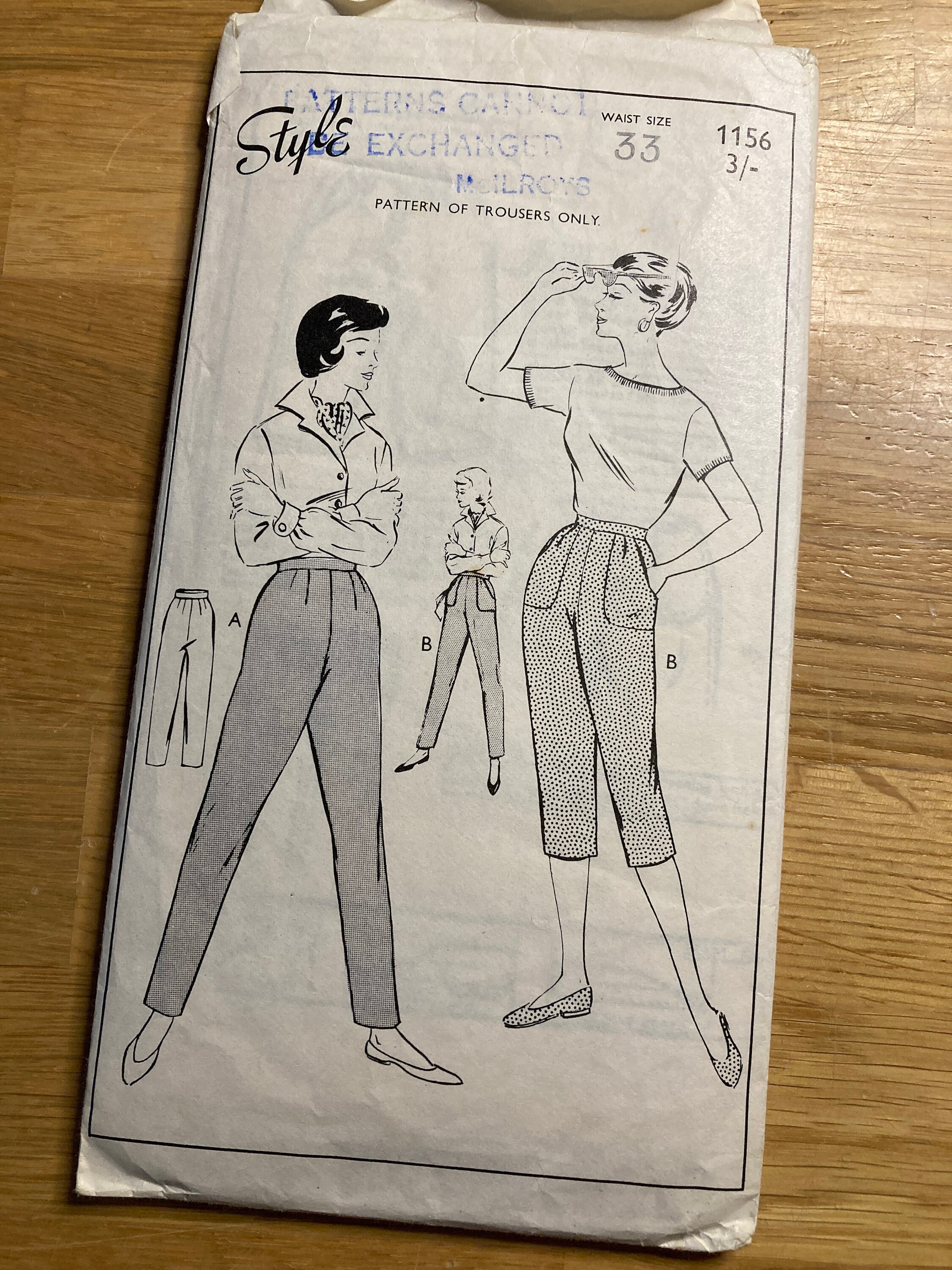 Vintage Sewing Pattern 1940s Ladies' Ranch Pants Trouser 3177 Multisize  24-40 Waist INSTANT DOWNLOAD PDF -  Finland