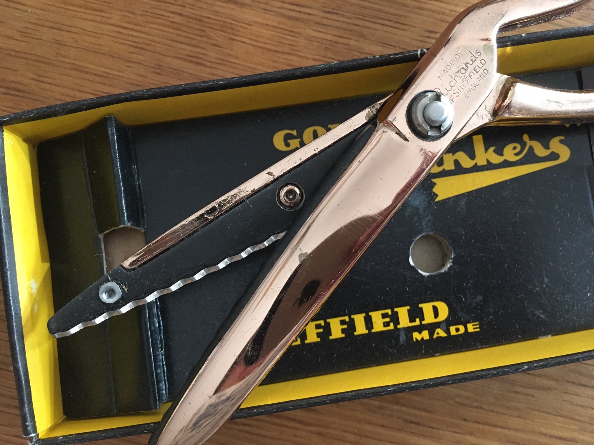 Vintage Pinking Shears Dressmaking Precision Action Golden Etsy