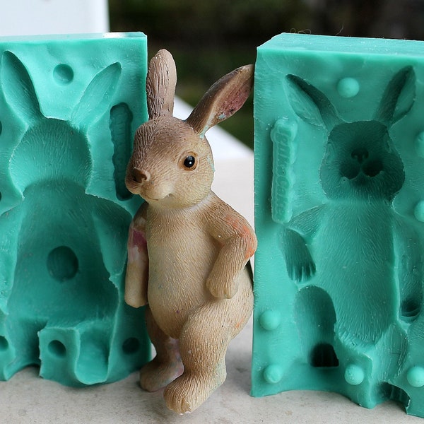 Silikonform, 3D Hase, Zuckerguss Kuchen Dekorieren Fondant / Fimo Mould