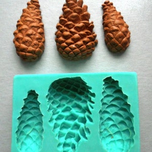 Silicone Mould / Big Pinecones / Sugarcraft Cake Decorating Fondant / fimo mold