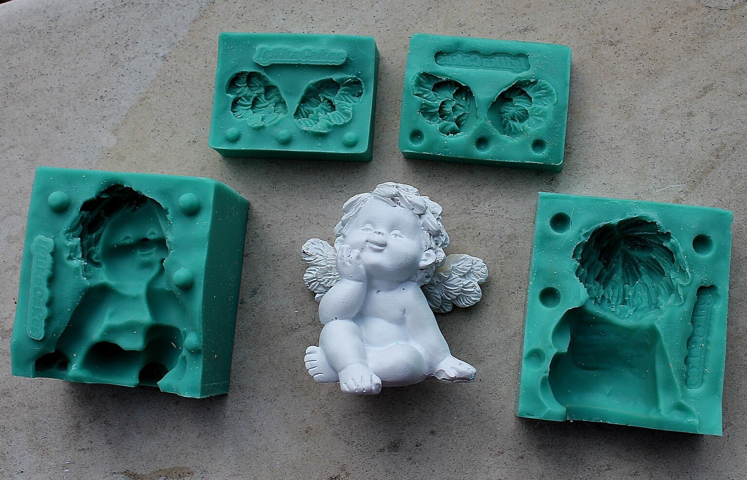 Silicone Mould Small Flowers and Leaves Sugarcraft Cake Decorating Fondant  / Fimo Mold 