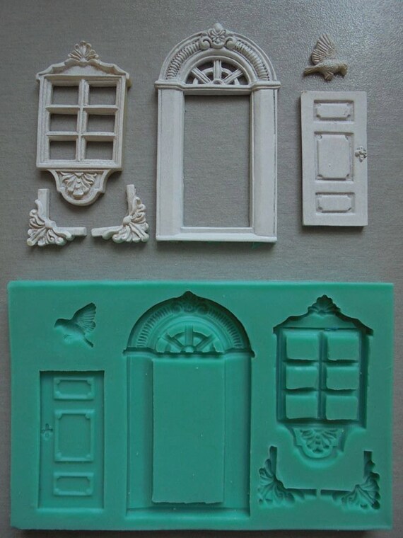 Silicone Mould Window And Door Sugarcraft Cake Decorating Etsy