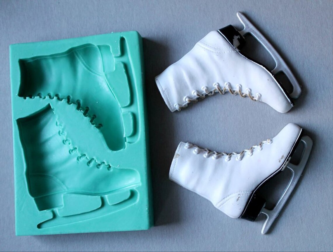 Silicone Mould Ice skates Cake Decorating Fondant / fimo mold Etsy