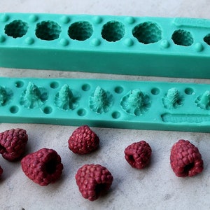 Silicone Mould 3D Raspberries Sugarcraft Fondant / fimo mold