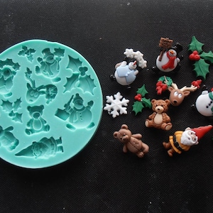 Silicone Mould / Christmas / Sugarcraft Cake Decorating Fondant / fimo mold