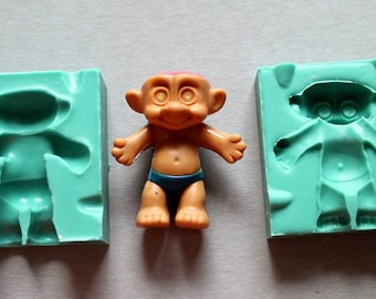 Silicone Mould 3D Troll Sugarcraft Cake Decorating Fondant / fimo mold