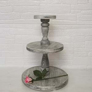 3 Tier Wood Cupcake Stand
