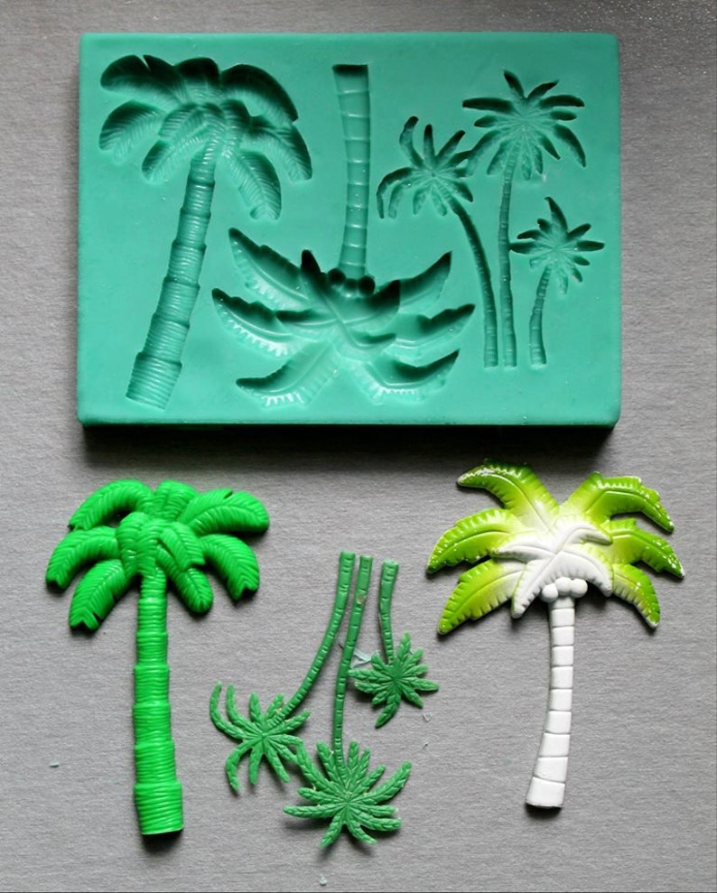 Silicone Mould Palm Trees Sugarcraft Cake Decorating Fondant / Etsy
