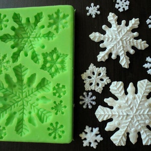 Silicone Mould SNOWFLAKES Sugarcraft Cake Decorating Fondant / fimo mold