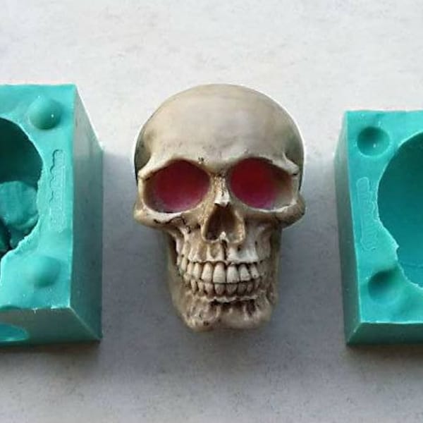 Moule en silicone 3D BIG SKULL Sugarcraft Cake Décorating Fondant / moule fimo