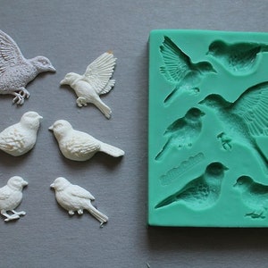 Silicone Mould / Birds / Sugarcraft Cake Decorating Fondant / fimo mold